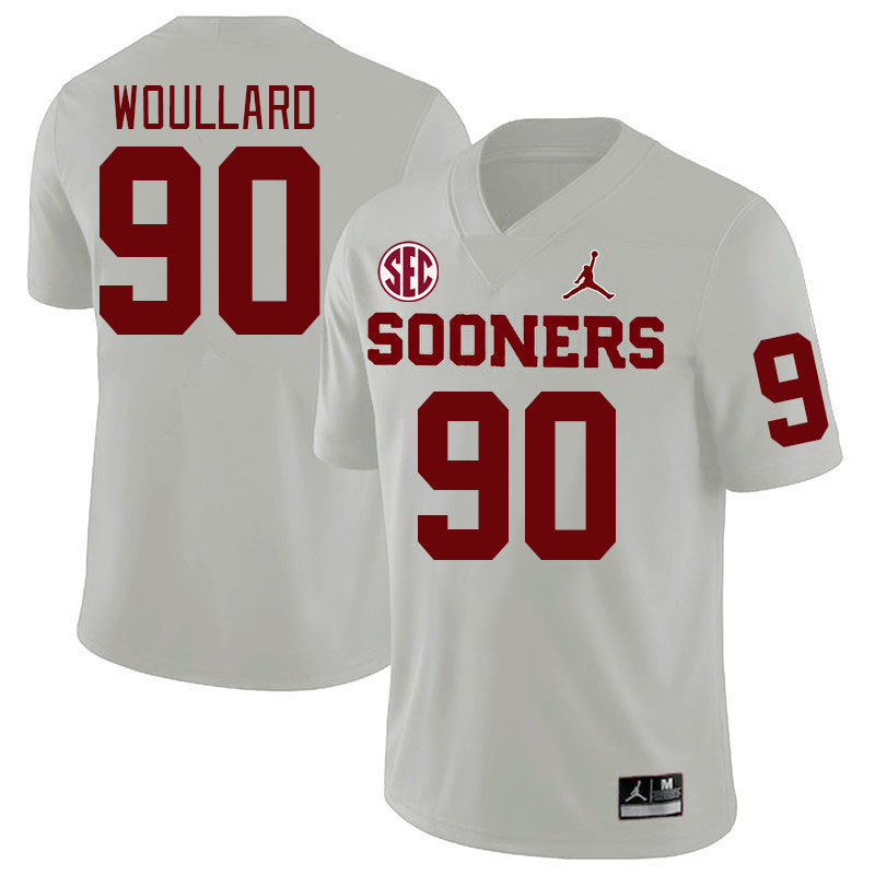 #90 Caiden Woullard Oklahoma Sooners 2024 SEC Conference College Football Jerseys-White